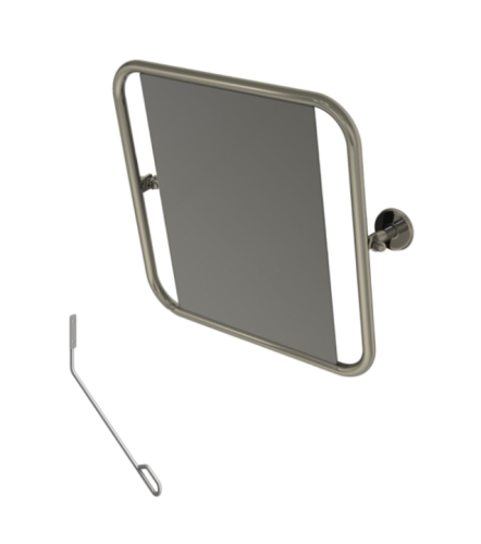 Lustro uchylne z rączką w pełnej ramie 60x60 cm