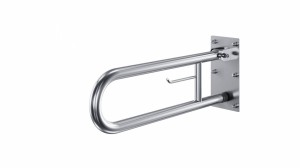 Poręcz łukowa uchylna dł 60 cm z uchwytem na papier