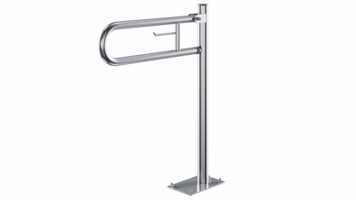 Poręcz łukowa uchylna podłogowa 60cm miejsce na papier