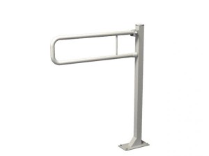 Poręcz łukowa uchylna podłogowa 60 cm Ø25 BIAŁA