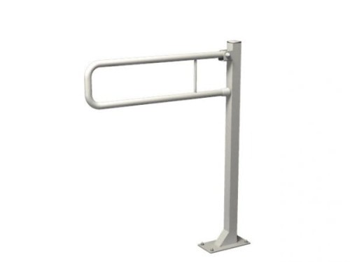 Poręcz łukowa uchylna podłogowa 60 cm Ø25 BIAŁA