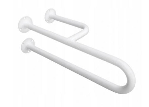 Poręcz umywalkowa trójnóg prawa 50 cm Ø25 BIAŁA