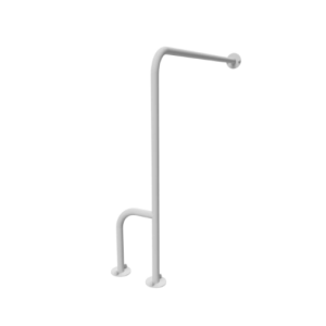 Poręcz ściana podłoga prawa 80/80 cm Ø32 BIAŁA