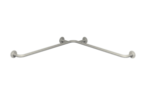 Poręcz prysznicowa kątowa pozioma 75/75 cm Ø32 BIAŁA