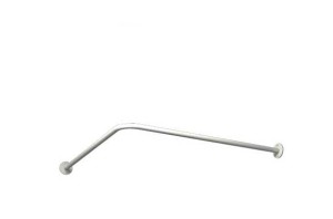 Drążek zasłony prysznicowej 90/90 cm Ø25 BIAŁY