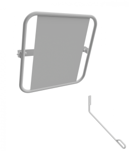 Lustro uchylne w pełnej ramie z rączką BIAŁE