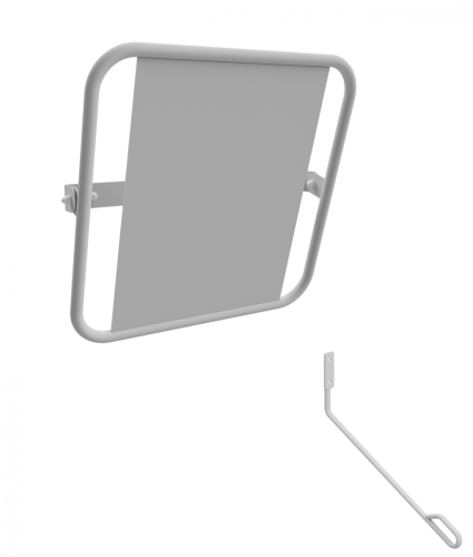 Lustro uchylne w pełnej ramie z rączką BIAŁE