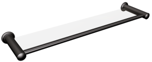 Półka łazienkowa szklana 60 cm czarna