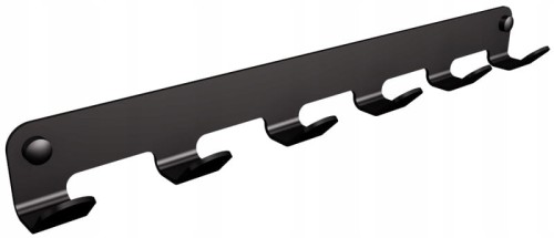 Wieszak 6-hakowy TECHNIC CZARNY