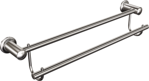 Podwójny wieszak na ręczniki reling Chrom 60 cm