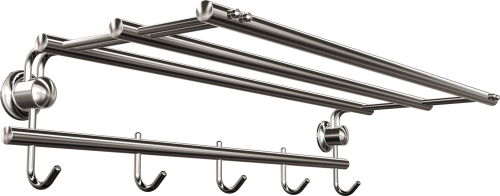 Wieszak 5 hakowy z półką 037/CC Chrom