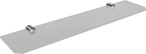 Półka szklana bez ramki 50 cm Chrom, szkło 6mm przeźroczyste