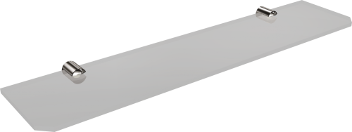 Półka szklana bez ramki 50 cm Chrom, szkło 6mm przeźroczyste