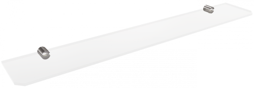 Półka szklana bez ramki 80 cm Chrom, szkło 6mm przeźroczyste