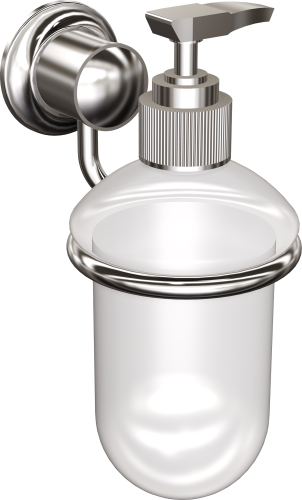 Mydelniczka naścienna na mydło w płynie Chrom