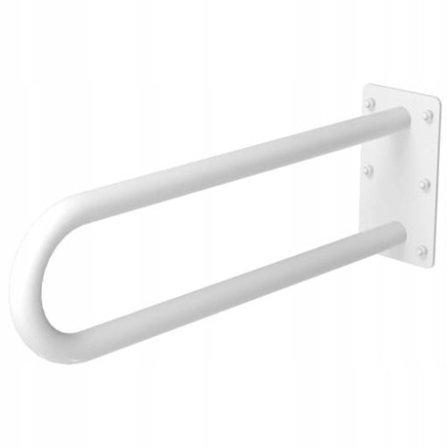 Poręcz stała łukowa 60 cm fi 32 stal biała