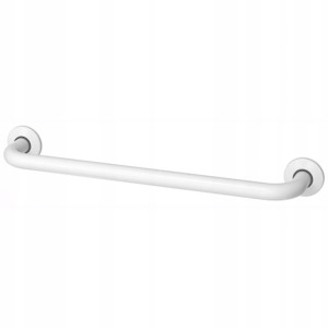 Poręcz prosta dla niepełnosprawnych 600 mm stal Biała