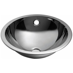 Umywalka okrągła z otworem na baterię stal szlachetna MAT