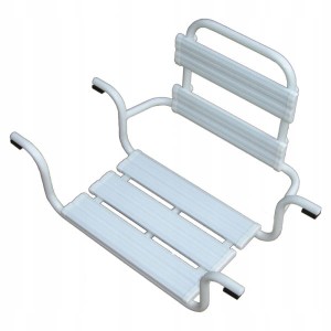 Siedzisko wannowe wgłębne z oparciem Białe