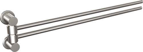 Wieszak łazienkowy na ręczniki 2-prętowy z ruchomymi ramionami Chrom