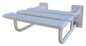 Krzesełko prysznicowe uchylne z podporami  Białe