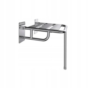 Krzesełko prysznicowe uchylne z podporami oraz nogą