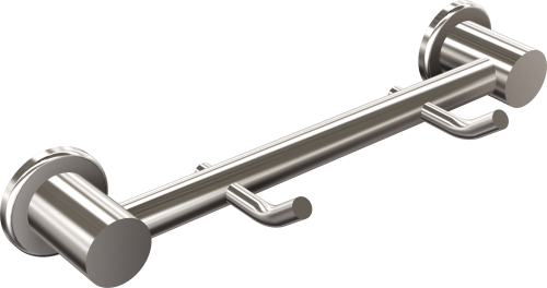 Wieszak naścienny na ręczniki 2-hakowy Chrom