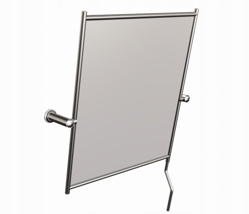 Lustro uchylne Andex w ramie z rączką dla niepełnosprawnych Chrom