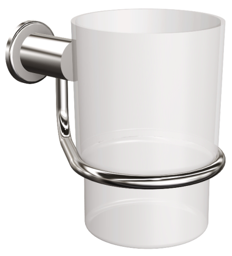 Uchwyt na kubek Chrom z plastikową szklanką 250 ml