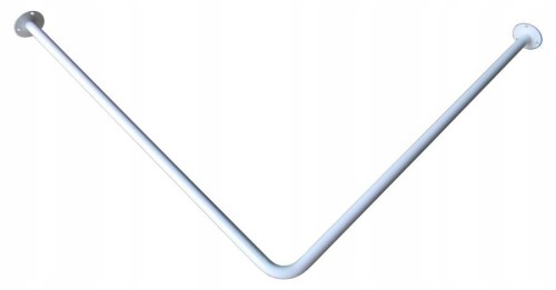 Drążek zasłony prysznicowej bez podwieszenia Biały
