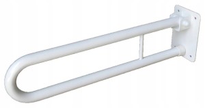 Uchwyt uchylny łukowy do WC 80cm Ø 25 Biały