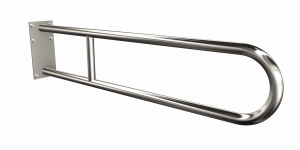 Uchwyt półokrągły ANDEX  stały z płytą 80cm fi25 stal nierdzewna Chrom