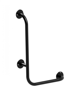 Poręcz kątowa prawa 60/40cm czarna