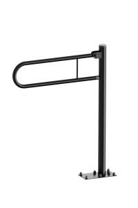 Poręcz  łukowa uchylna  podłogowa 60cm czarna Ø25mm