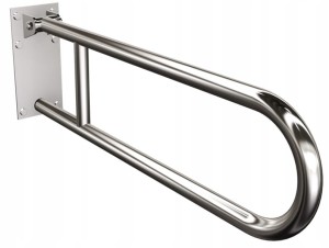 Uchwyt półokrągły ANDEX uchylny z płytą 70cm fi25 stal nierdzewna Chrom