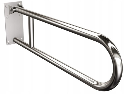 Uchwyt półokrągły ANDEX uchylny z płytą 80cm fi25 stal nierdzewna Chrom