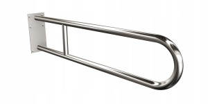 Uchwyt półokrągły ANDEX  stały z płytą 75cm fi25 stal nierdzewna Chrom