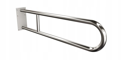 Uchwyt półokrągły ANDEX  stały z płytą 75cm fi25 stal nierdzewna Chrom