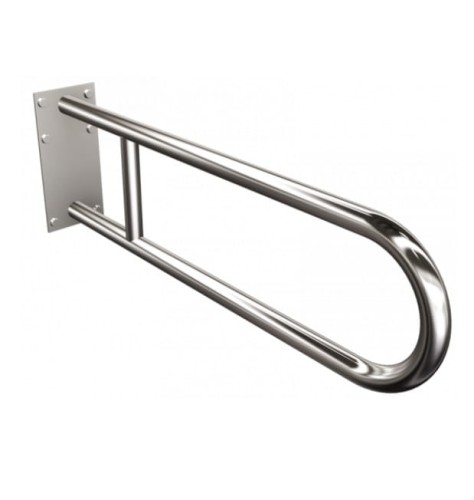 Uchwyt półokrągły ANDEX  stały z płytą 70cm fi25 stal nierdzewna Chrom