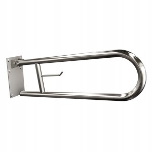 ANDEX Uchwyt półokrągły uchylny z płytą uchwyt na papier 60 cm połysk