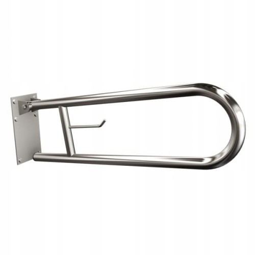 ANDEX Uchwyt półokrągły uchylny z płytą uchwyt na papier 60 cm połysk