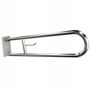 ANDEX Uchwyt półokrągły uchylny z płytą uchwyt na papier 75 cm połysk