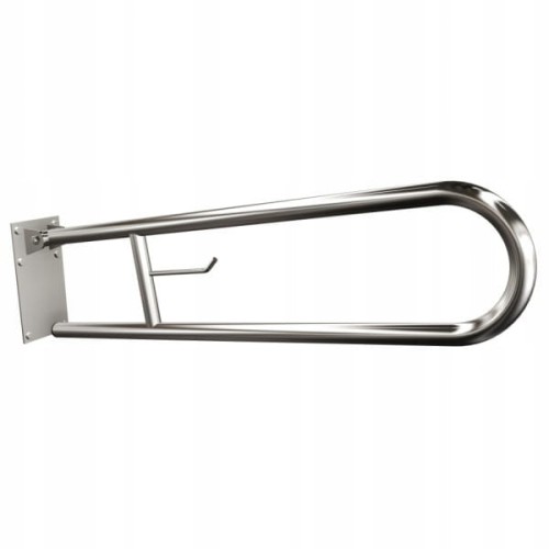 ANDEX Uchwyt półokrągły uchylny z płytą uchwyt na papier 75 cm połysk