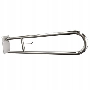 Uchwyt półokrągły ANDEX uchylny z płytą 80cm fi25 stal nierdzewna Chrom