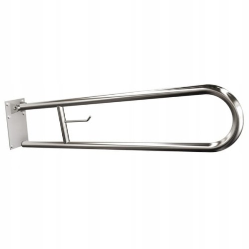 ANDEX Uchwyt półokrągły uchylny z płytą uchwyt na papier 85 cm połysk