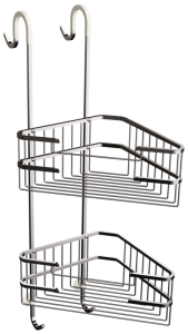 Kosz prysznicowy narożny podwójny lewy (Chrom)