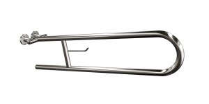 ANDEX Uchwyt półokrągły uchylny 75 cm z wieszakiem na papier