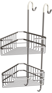 Kosz prysznicowy narożny podwójny prawy (Chrom)