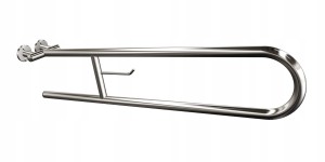 ANDEX Uchwyt półokrągły uchylny 85 cm z wieszakiem na papier