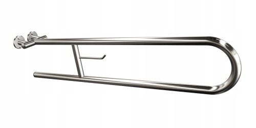 ANDEX Uchwyt półokrągły uchylny 85 cm z wieszakiem na papier